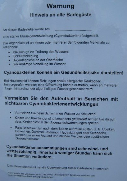 Warnung für Badegäste