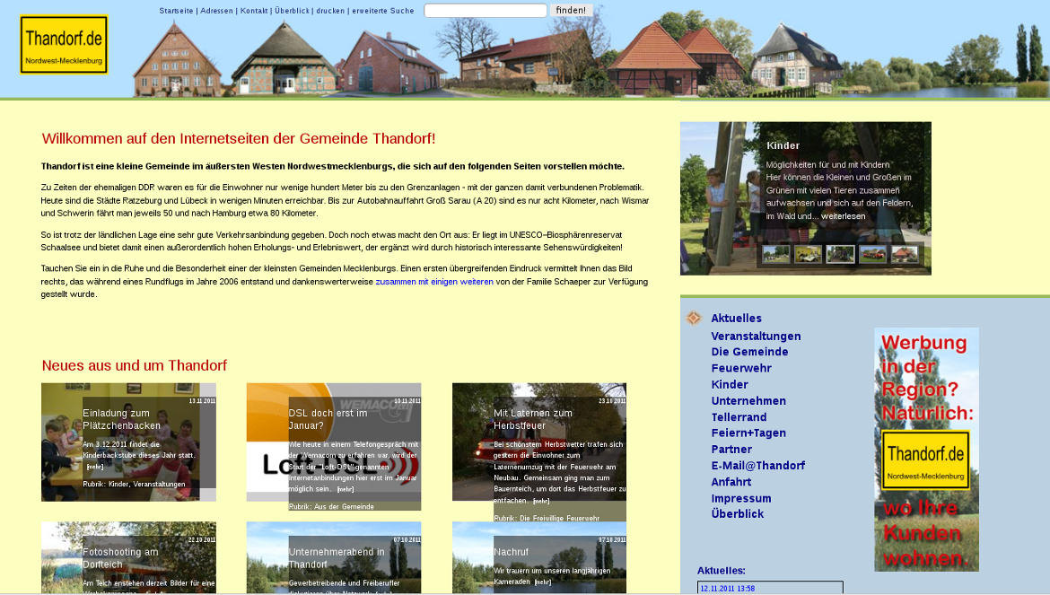 Thandorf.de im neuen Look